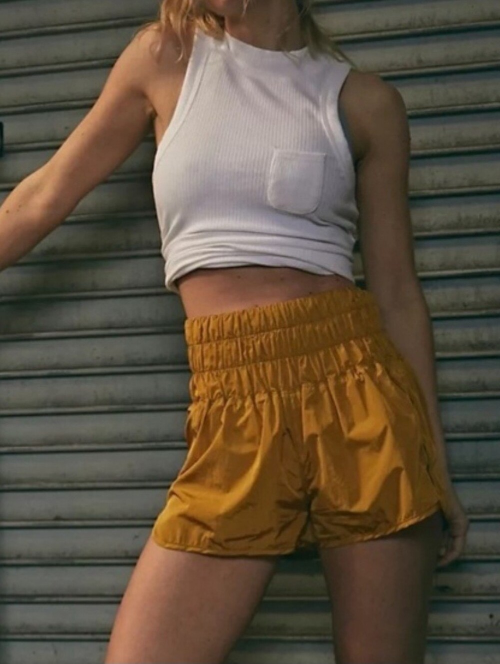 FP Movement The Way Home Shorts Mustard Gold M